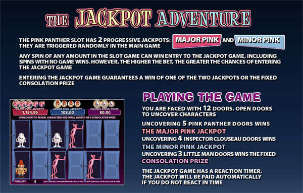 pink panther jackpot game