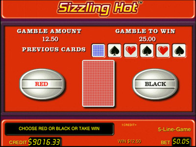 sizzling hot gamble feature