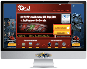 32red casino homepage in an imac