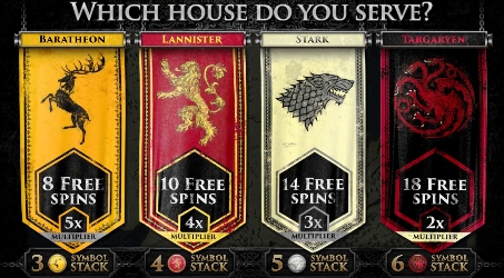 Free Spins Bonus Game of Thrones Slot