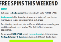 BGO Launched Go Bananas Slot With 75 Free Spin Promotion!