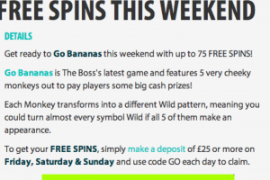 BGO Launched Go Bananas Slot With 75 Free Spin Promotion!